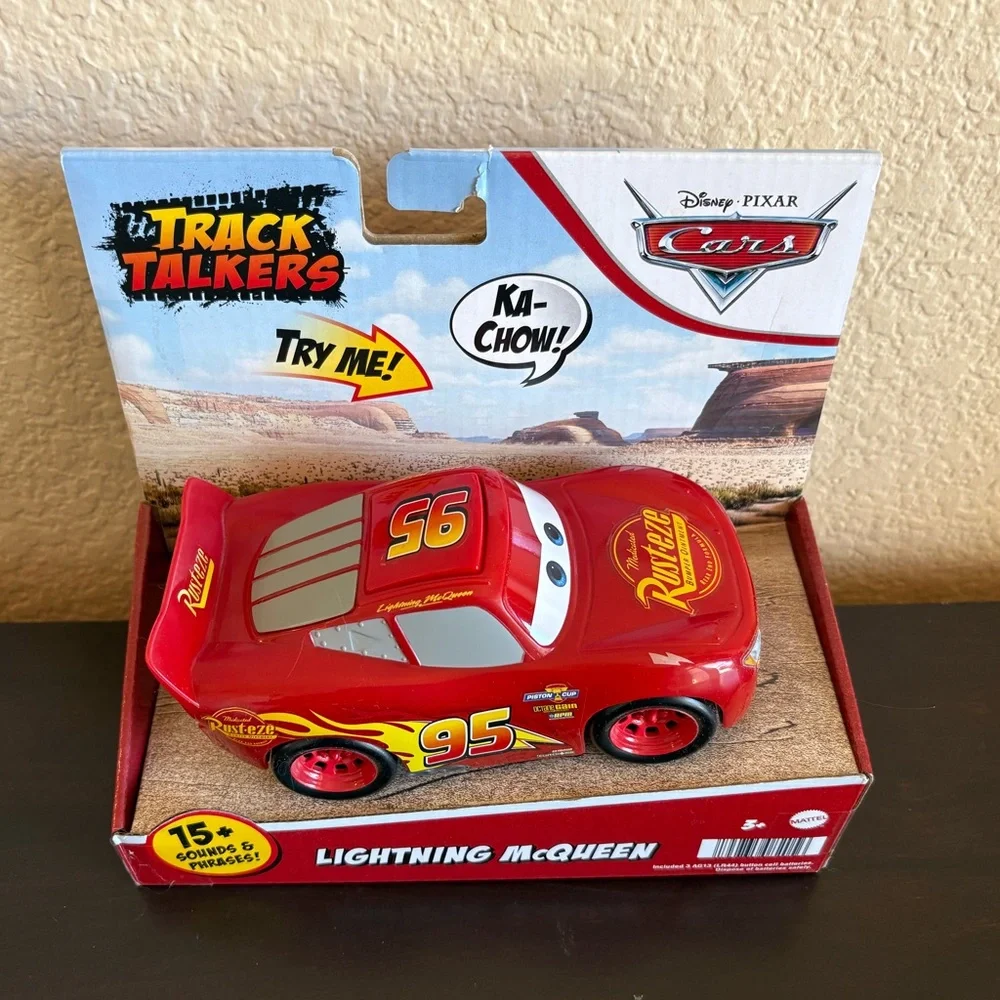💥Disney Pixar Cars Lightning McQueen Red Track Talkers Toy - Picture 4 of 6